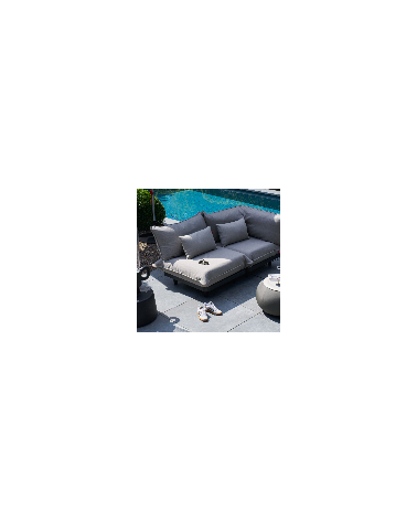 Set lounge modulare da esterno "Paletti Set Medium Royal Wolf Grey + Table Light Grey" | BHOME by Arredi Barbàra