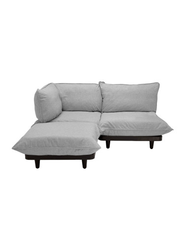 Divano modulare da esterno "Paletti Set Medium Royal Wolf Grey + Table Light Grey" | BHOME by Arredi Barbàra
