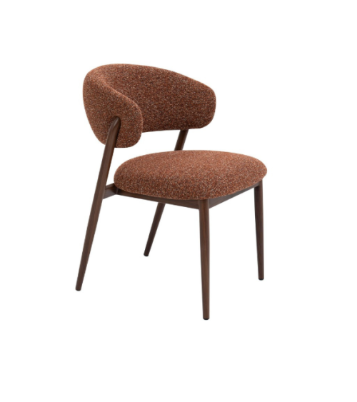 Sedia CASSANDRA BIZZOTTO imbottita effetto bouclé
