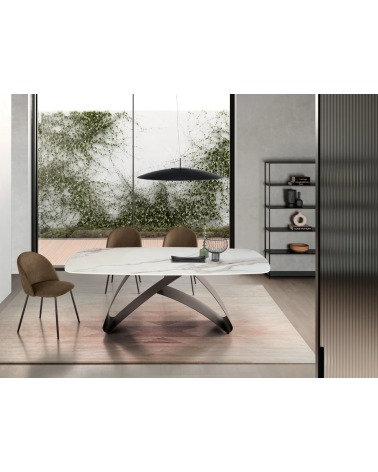 Tavolo fisso “King” 210x110 cm in pietra sinterizzata – IKONE CASA