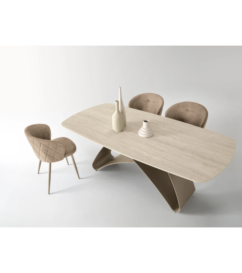 Tavolo fisso “King” 210x110 cm in pietra sinterizzata – IKONE CASA