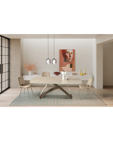 Tavolo fisso “King” 210x110 cm in pietra sinterizzata – IKONE CASA