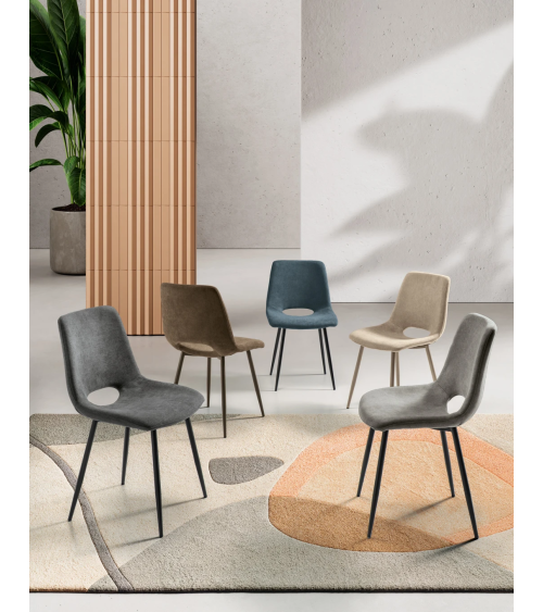 Sedia Dias imbottita in tessuto – IKONE Casa | BHOME