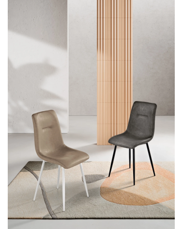 Stuhl „Lily“ mit Kunstlederbezug – IKONE CASA