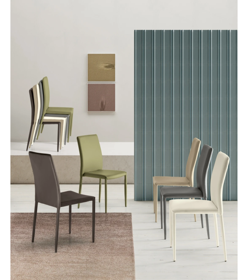 “Magic” chair upholstered in faux leather – IKONE CASA