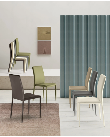 “Magic” chair upholstered in faux leather – IKONE CASA