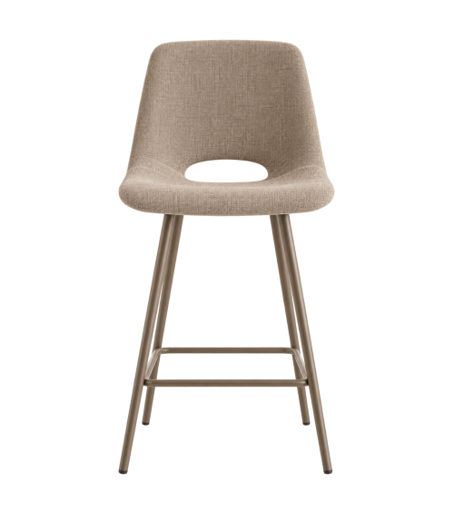 Sgabello “Dias” imbottito in tessuto – IKONE CASA