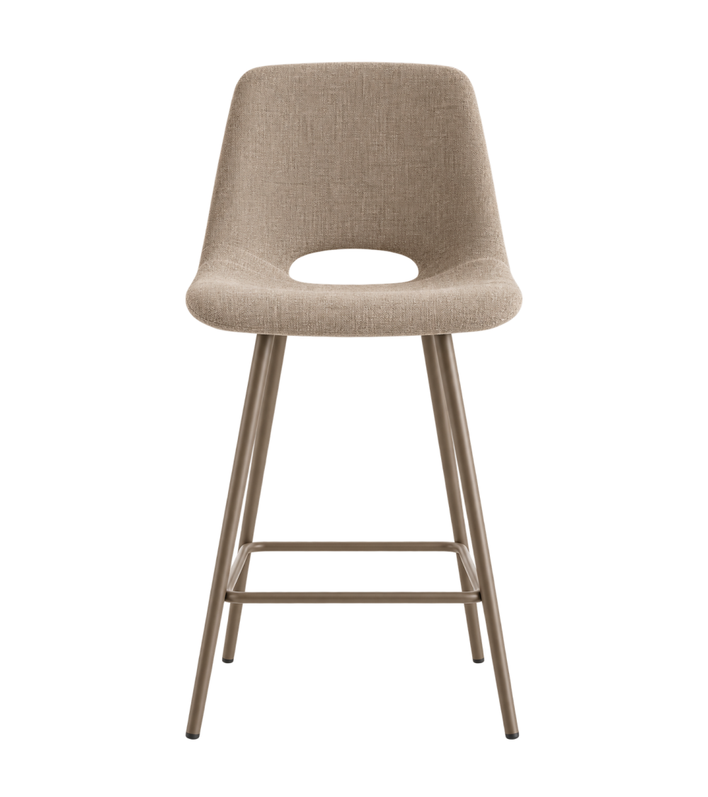 Sgabello “Dias” imbottito in tessuto – IKONE CASA