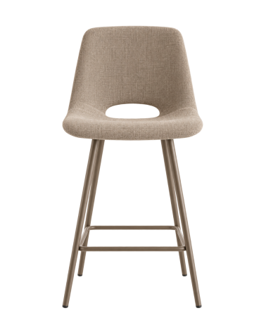 Sgabello “Dias” imbottito in tessuto – IKONE CASA
