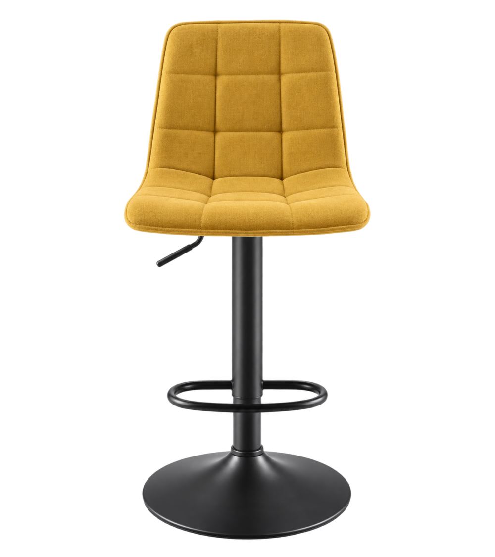 “Katerine” swivel and adjustable fabric stool – IKONE CASA