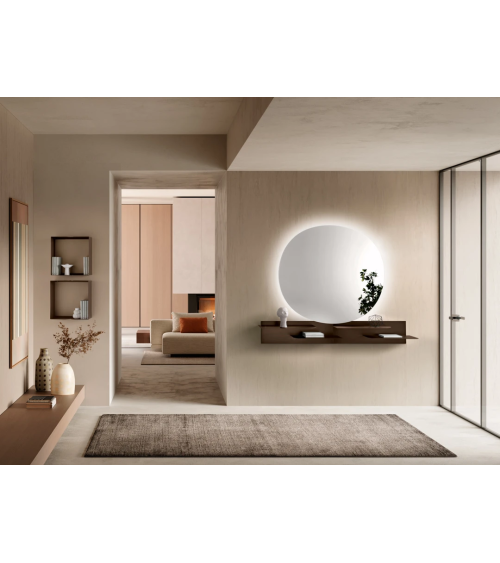 Ingresso “Eclisse” con specchio Dorian e mensola Numa – IKONE CASA