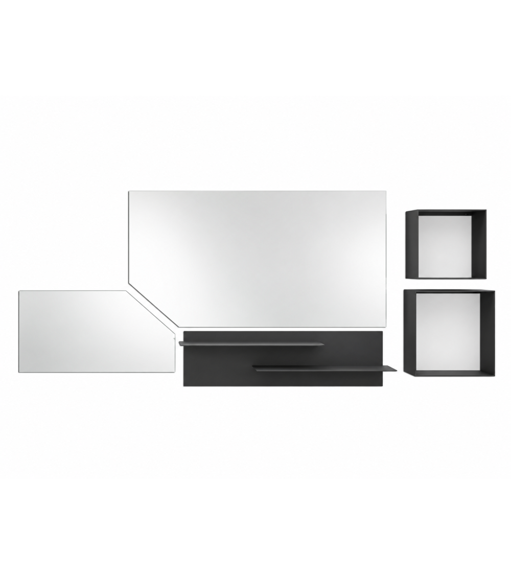“Orizzonte” entrance with Thalia mirror and shelves – IKONE CASA