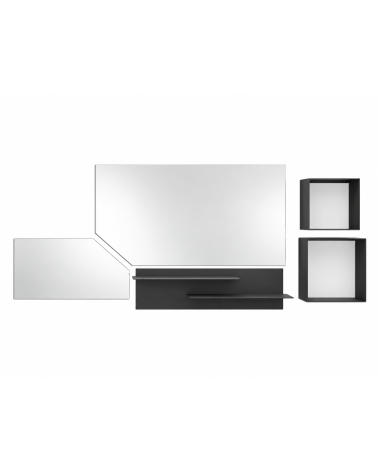 “Orizzonte” entrance with Thalia mirror and shelves – IKONE CASA