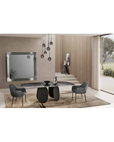 Tavolo “Maya 210/240” in vetro martellato | Capodarte Home