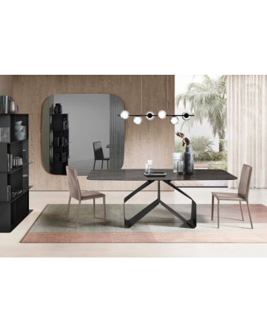 Tavolo “Swing” in vetro o ceramica | Capodarte Home