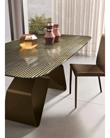 Tavolo “Swing” in vetro o ceramica | Capodarte Home