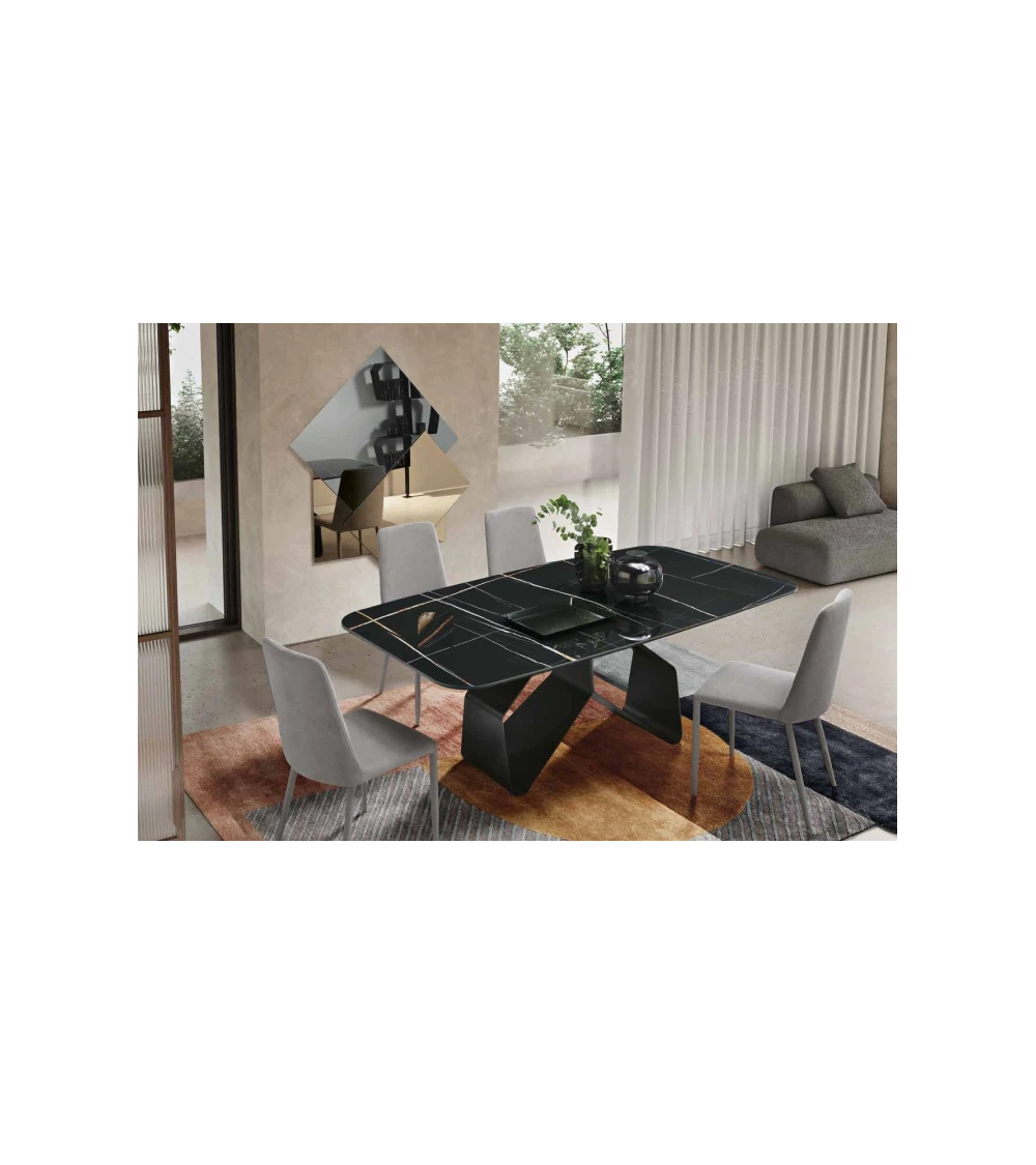 Tavolo “Swing” in vetro o ceramica | Capodarte Home