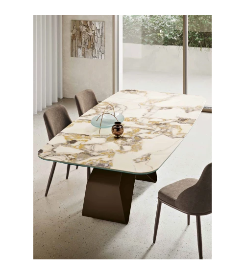 Tavolo “Swing” in vetro o ceramica | Capodarte Home