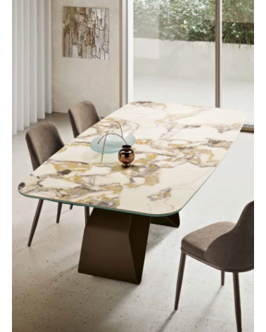 Tavolo “Swing” in vetro o ceramica | Capodarte Home