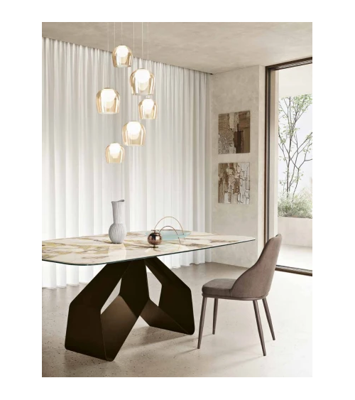 Tavolo “Swing” in vetro o ceramica | Capodarte Home