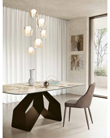 Tavolo “Swing” in vetro o ceramica | Capodarte Home