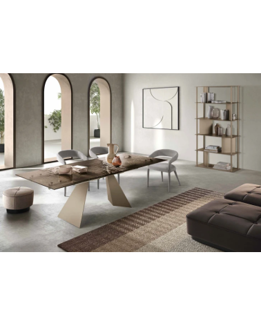 Tavolo allungabile “Waters” in vetro martellato | Capodarte Home