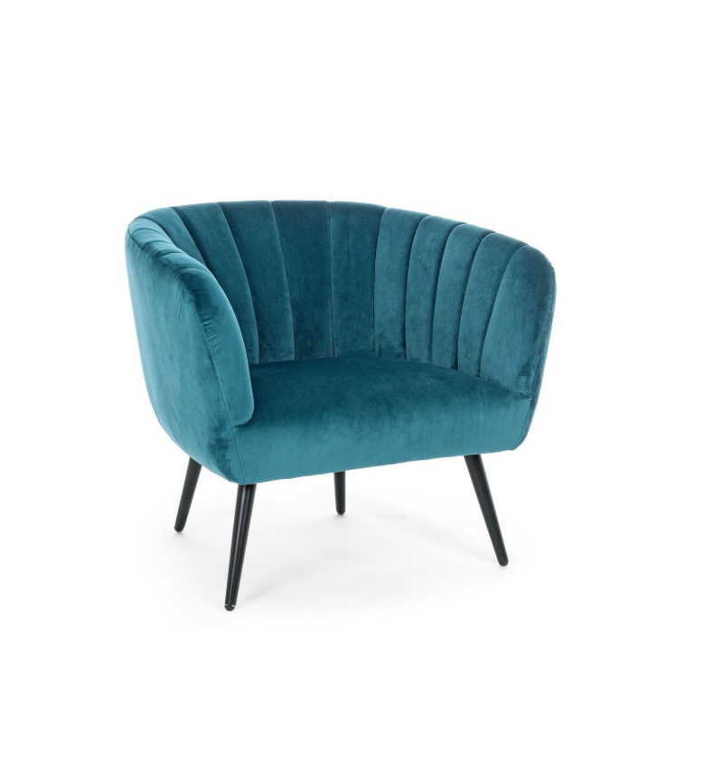 Poltrona Avril BIZZOTTO Velluto Blu | Bhome by Arredi Barbàra