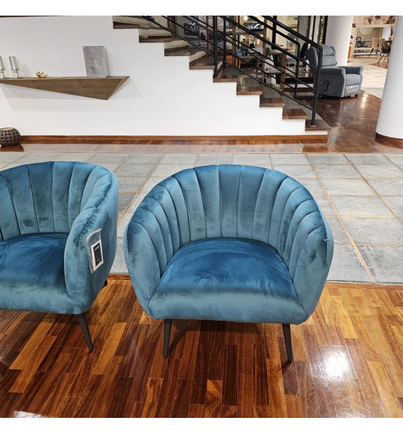Poltrona Avril BIZZOTTO Velluto Blu | Bhome by Arredi Barbàra