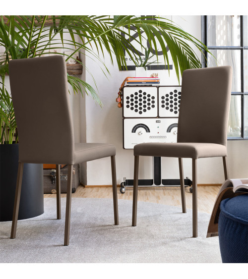 Sedia GARDA CB1525 CONNUBIA in Similpelle | BHOME