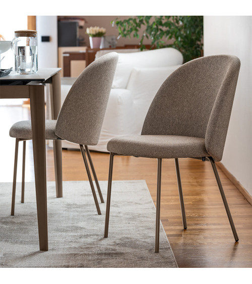 Sedia TUKA MID CB2183 CONNUBIA Imbottita | BHOME