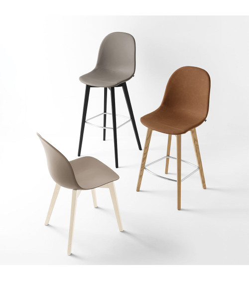 Sgabello ACADEMY CB1672 CONNUBIA in Legno | BHOME