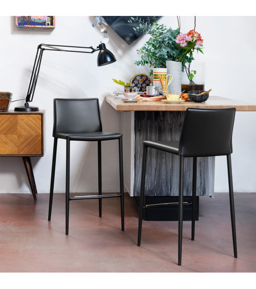Sgabello BOHEME CB1393 CONNUBIA in Cuoio | BHOME