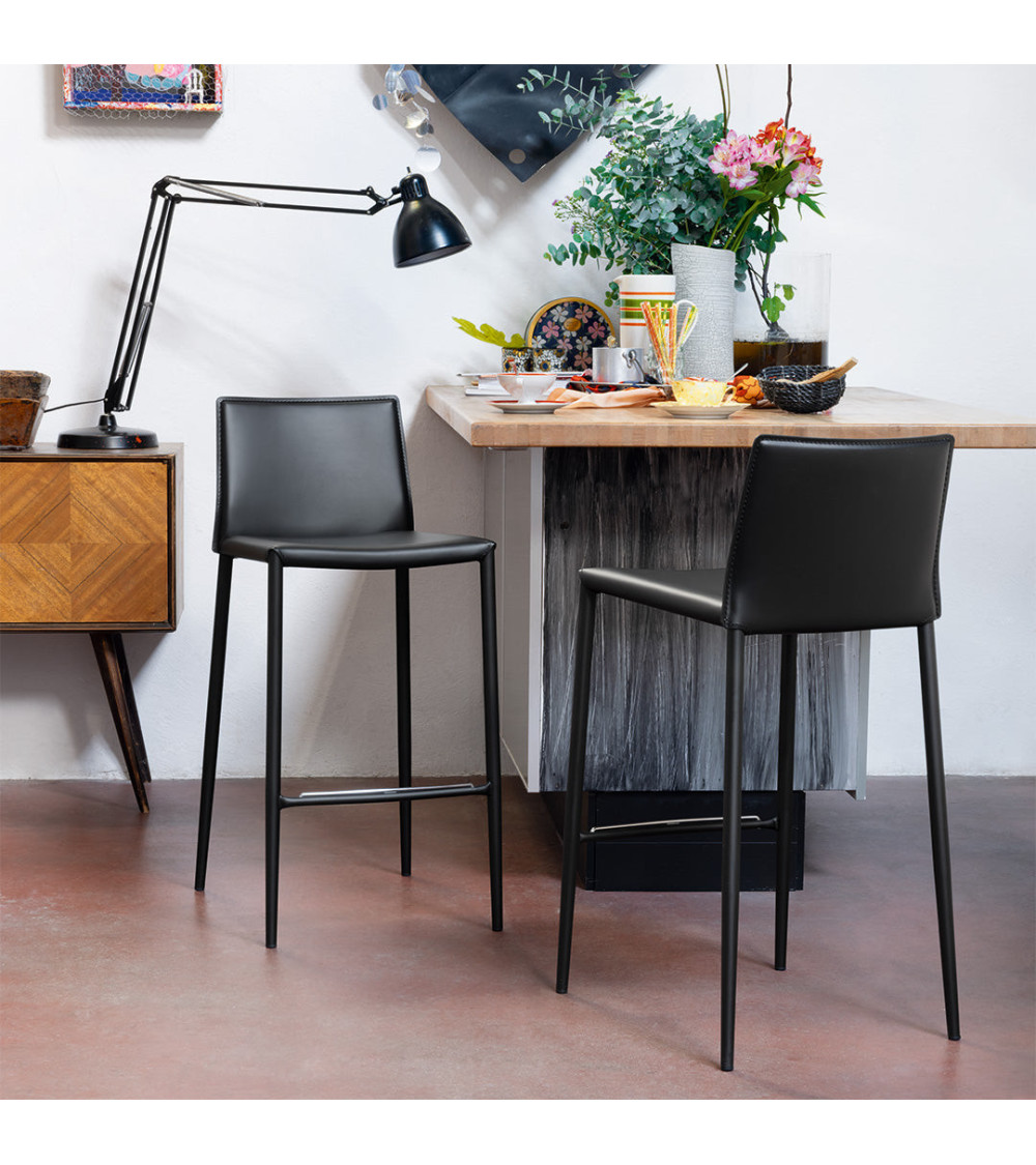 Sgabello BOHEME CB1393 CONNUBIA in Cuoio | BHOME