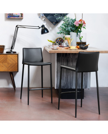 Sgabello BOHEME CB1393 CONNUBIA in Cuoio | BHOME