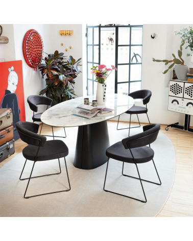 Tavolo ELLISSE CB4858 CONNUBIA Fisso e Allungabile | BHOME