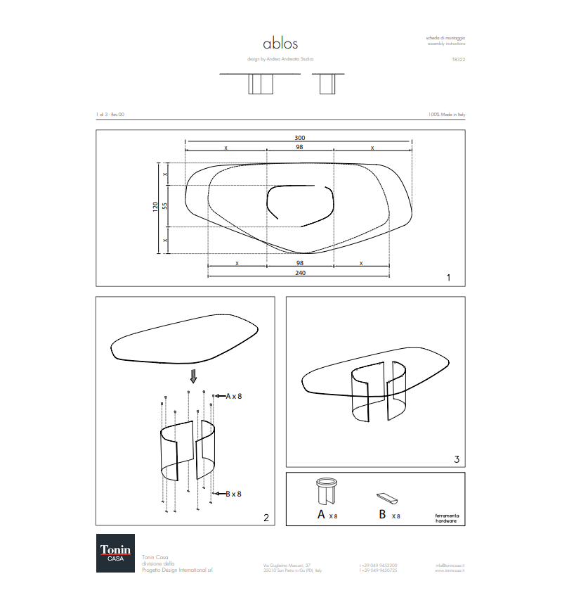 Table « Ablos » – TONIN CASA | BHOME by Arredi Barbàra