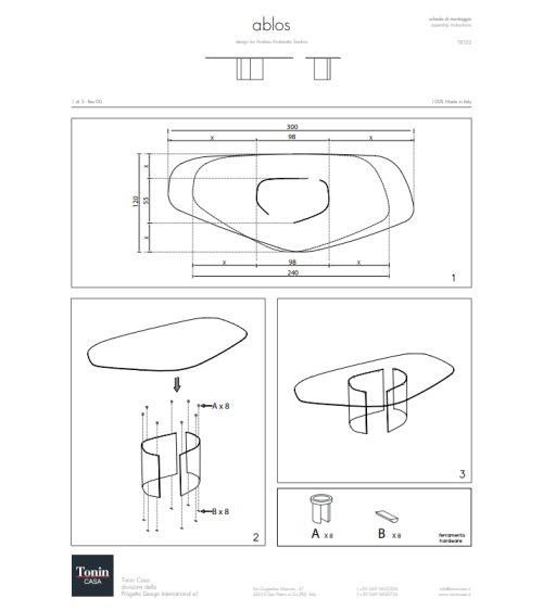 Table « Ablos » – TONIN CASA | BHOME by Arredi Barbàra