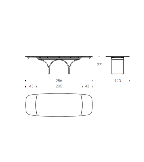 Arco Ext Table TONIN CASA | BHOME by Arredi Barbàra