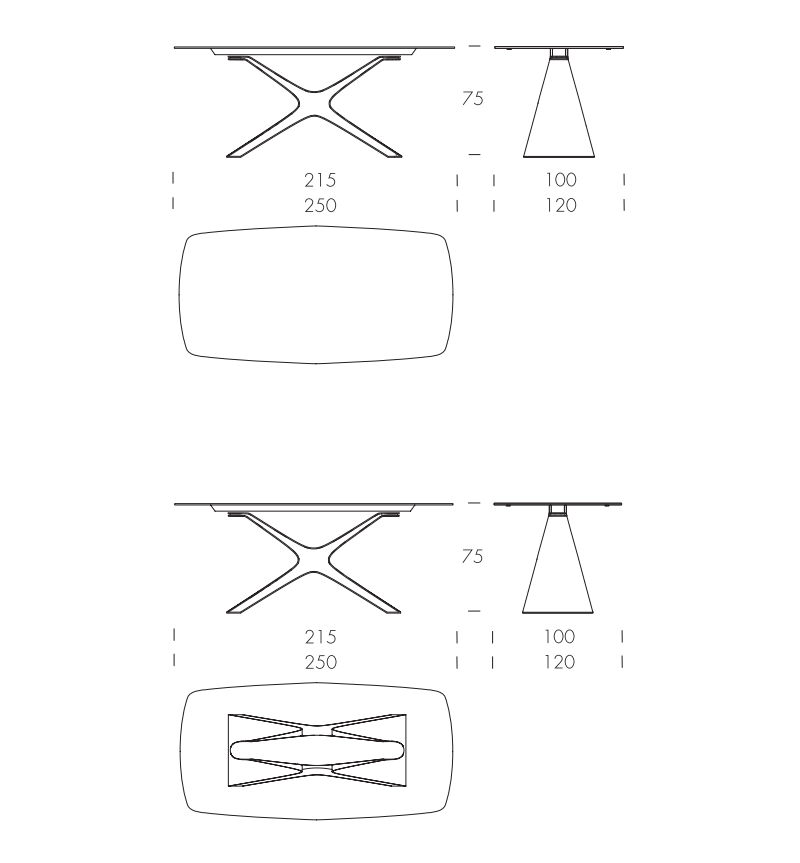 Calliope XXL Tisch TONIN CASA | BHOME by Arredi Barbàra