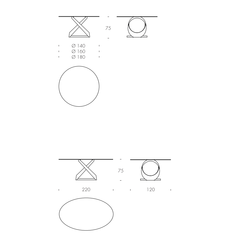Capri Table TONIN CASA | BHOME by Arredi Barbàra