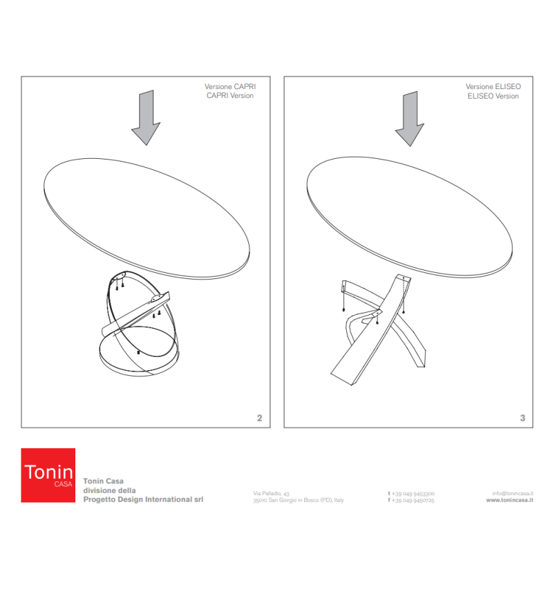 Capri Table TONIN CASA | BHOME by Arredi Barbàra