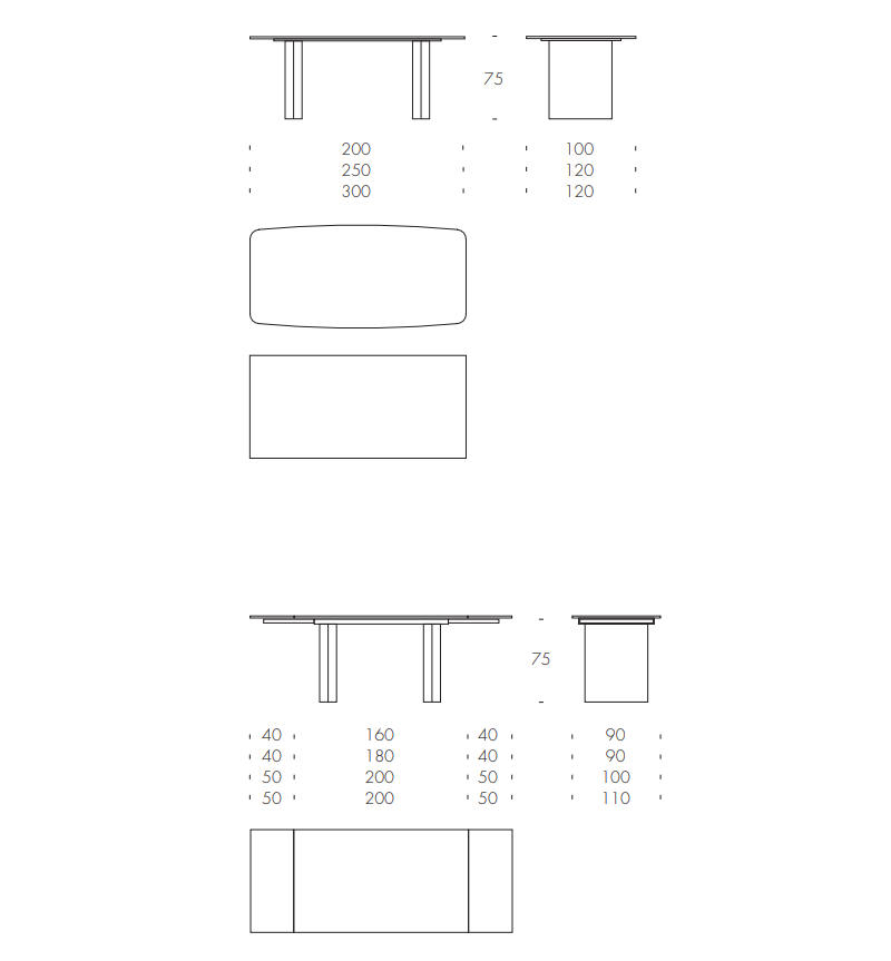 Mesa Manhattan TONIN CASA | BHOME by Arredi Barbàra