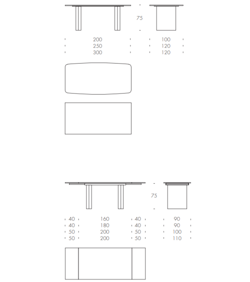 Mesa Manhattan TONIN CASA | BHOME by Arredi Barbàra