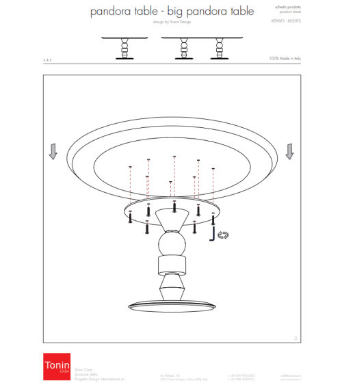 Pandora Table TONIN CASA | BHOME by Arredi Barbàra