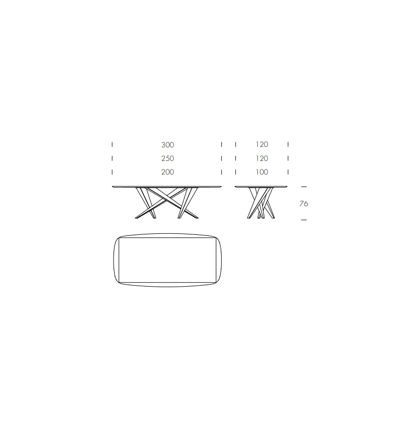 Title  Table “Thunder Silk Wood” – TONIN CASA  Short Description  The Thunder Silk Wood table expands the Thunder collection by