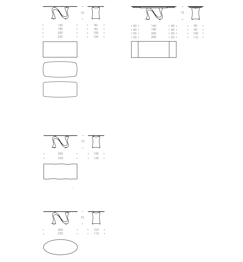 Wave Table TONIN CASA | BHOME by Arredi Barbàra