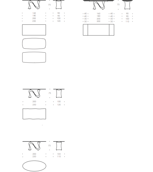 Mesa Wave TONIN CASA | BHOME by Arredi Barbàra