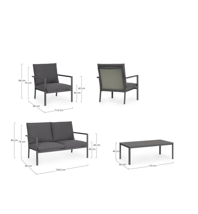 Set salotto outdoor C-C Konnor BIZZOTTO | Arredo giardino