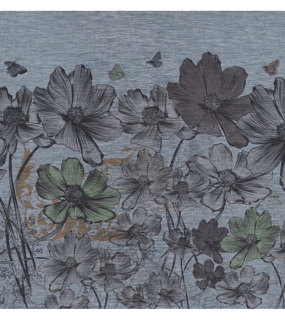 Papel pintado “Jeans Flowers” – TONIN CASA | BHOME by Arredi Barbàra