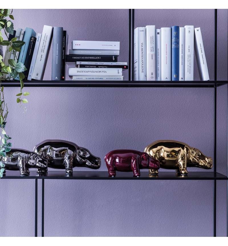 Escultura HIPPO medium madreperla turquesa ADRIANI E ROSSI | BHOME by Arredi Barbàra